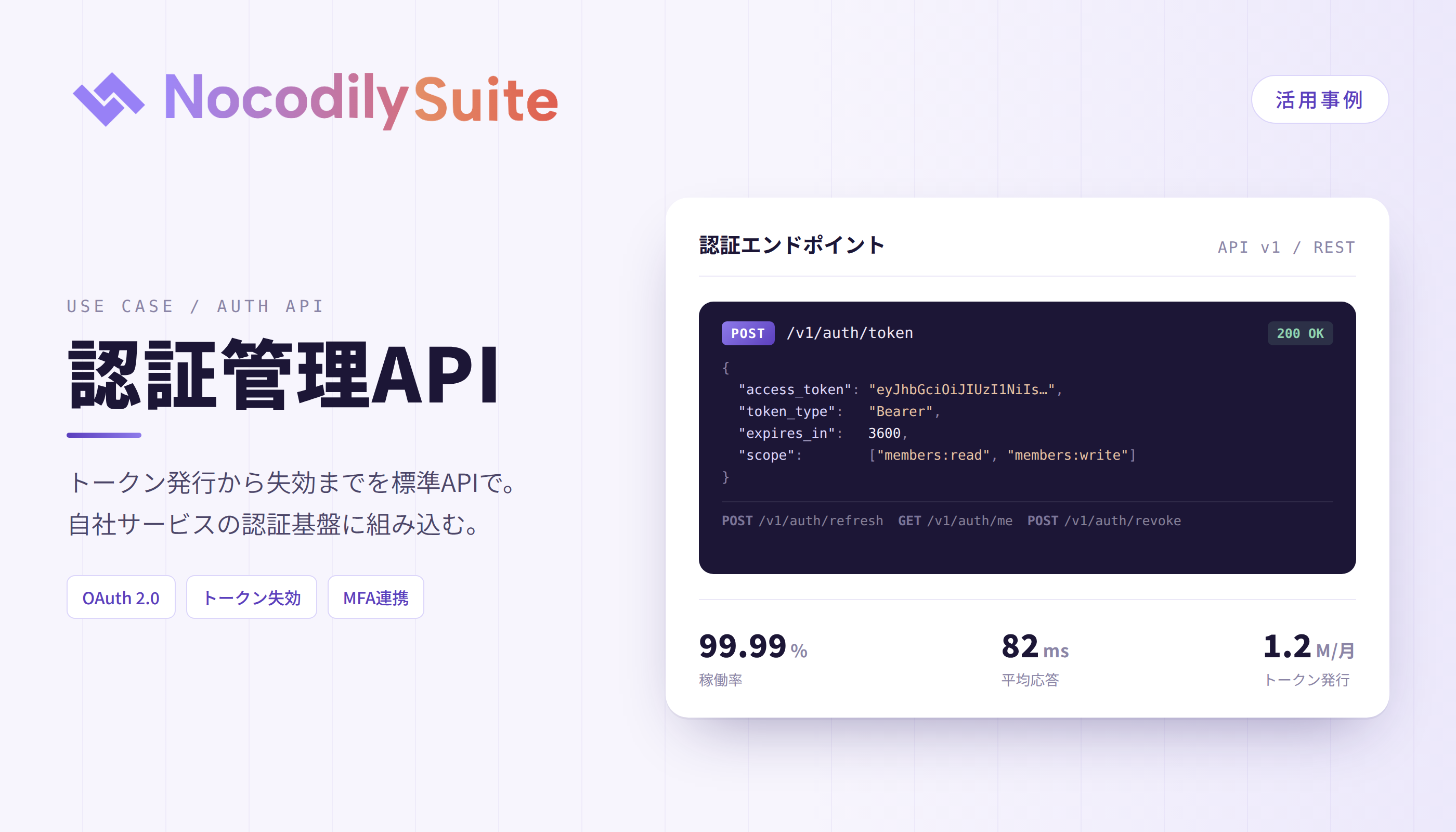 認証管理API